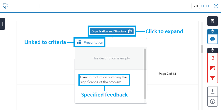 Specified feedback